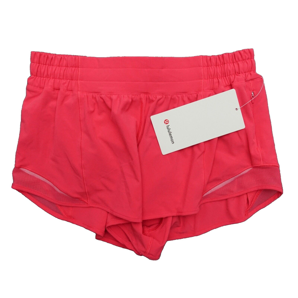 New Lululemon Size 14 Hotty Hot Low Rise LR Lined Short 2.5" GLZP Glaze Pink
